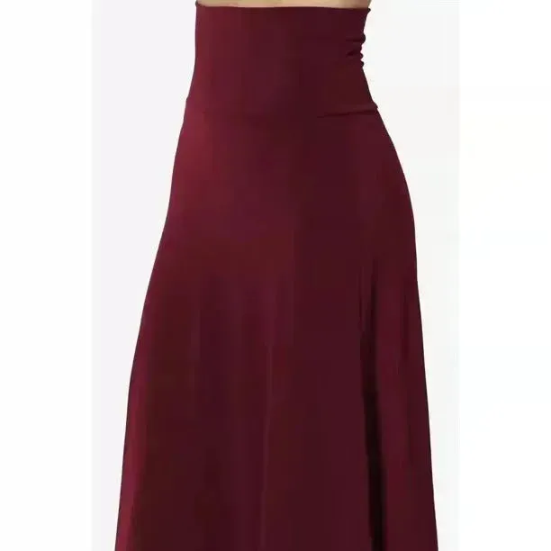 Women's casual High Waist flared Midi Skirt