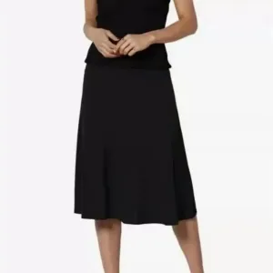 Women's casual High Waist flared Midi Skirt