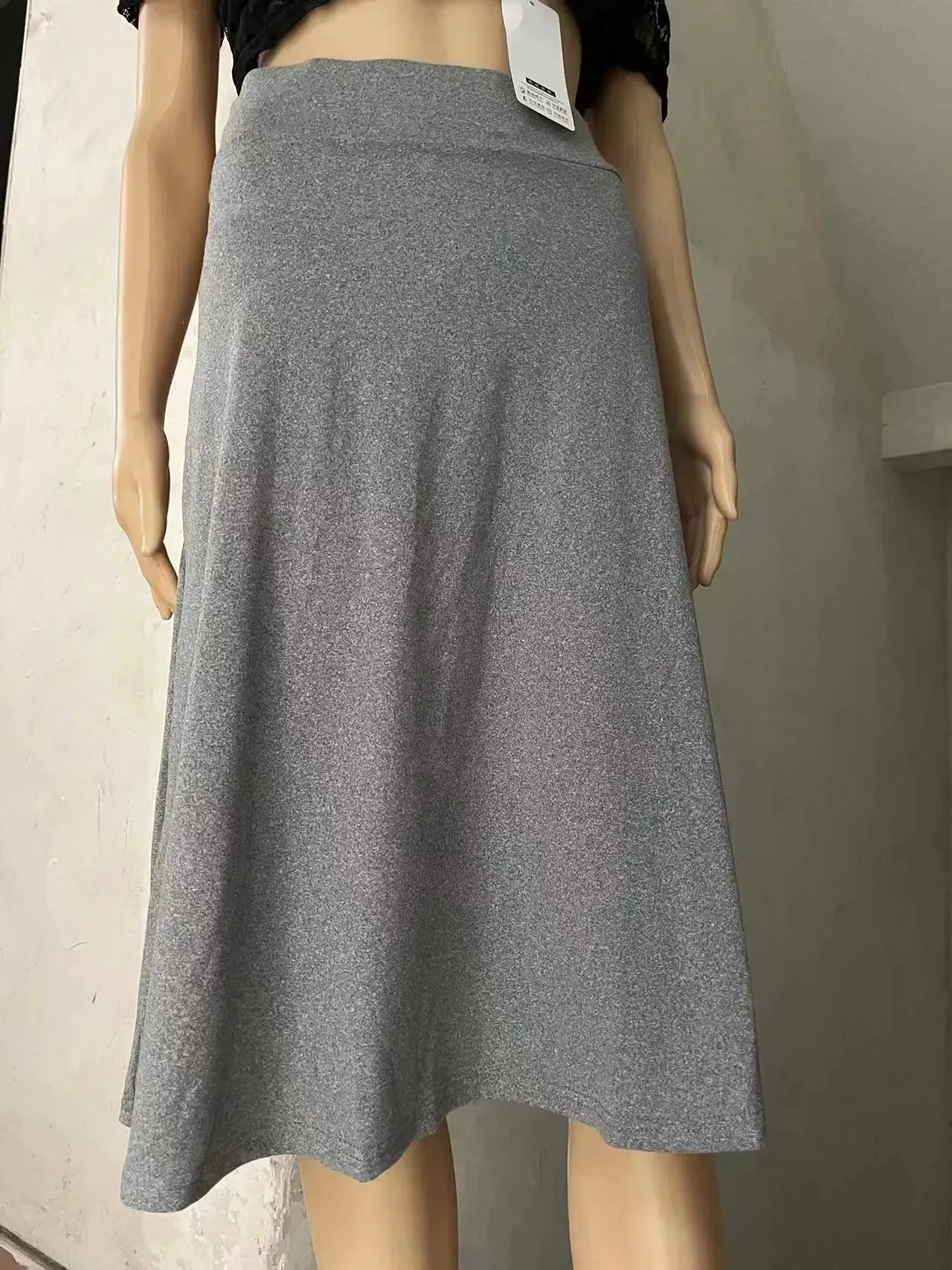Women's casual High Waist flared Midi Skirt