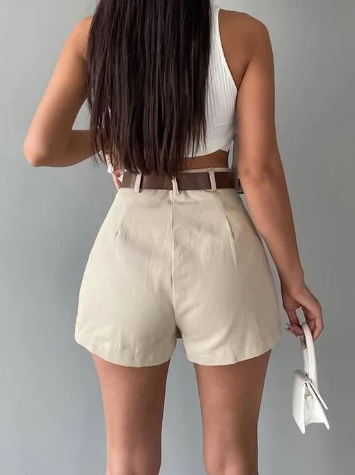 Women's Fashion Solid Color High Waist Skirt