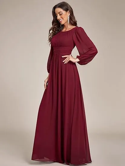 Women's Long Chiffon Evening Dress