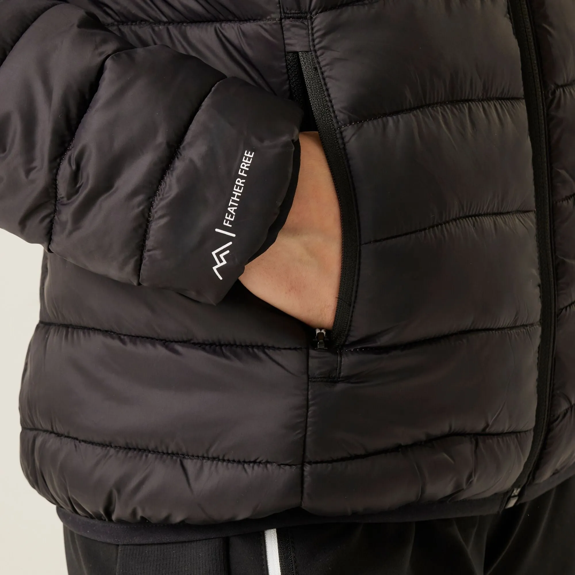 Women's Marizion Quilted Jacket Black Mineral Red