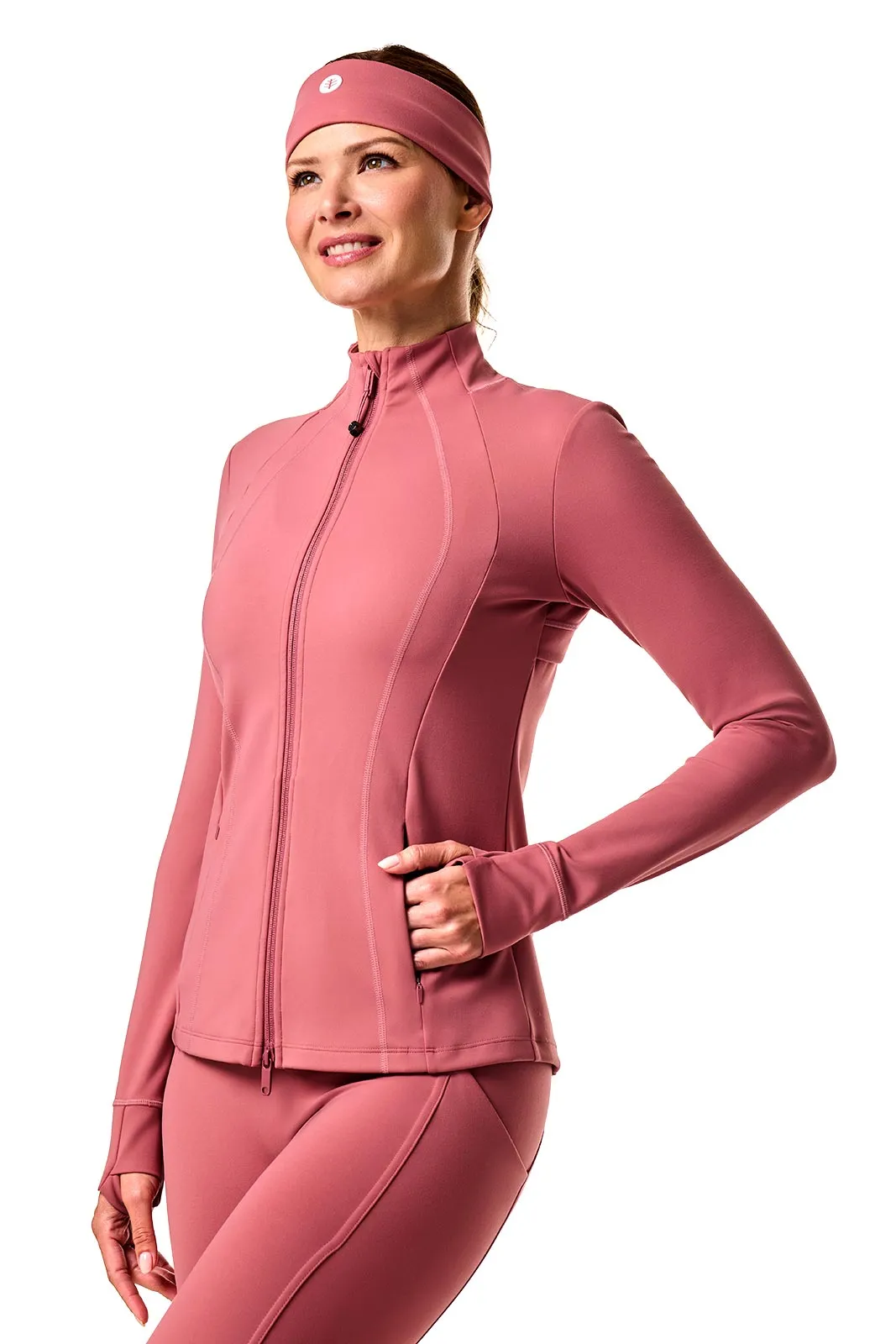 Women's Namaste Yoga Jacket | Terracotta Rose