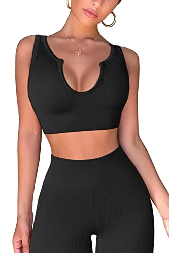Women's Seamless Workout Bra and Leggings Set