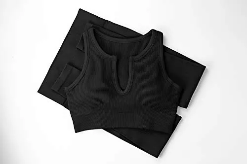 Women's Seamless Workout Bra and Leggings Set