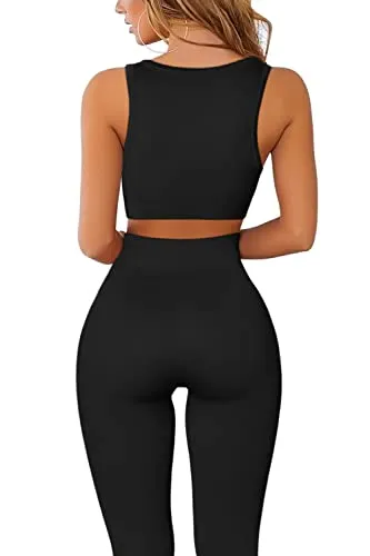 Women's Seamless Workout Bra and Leggings Set