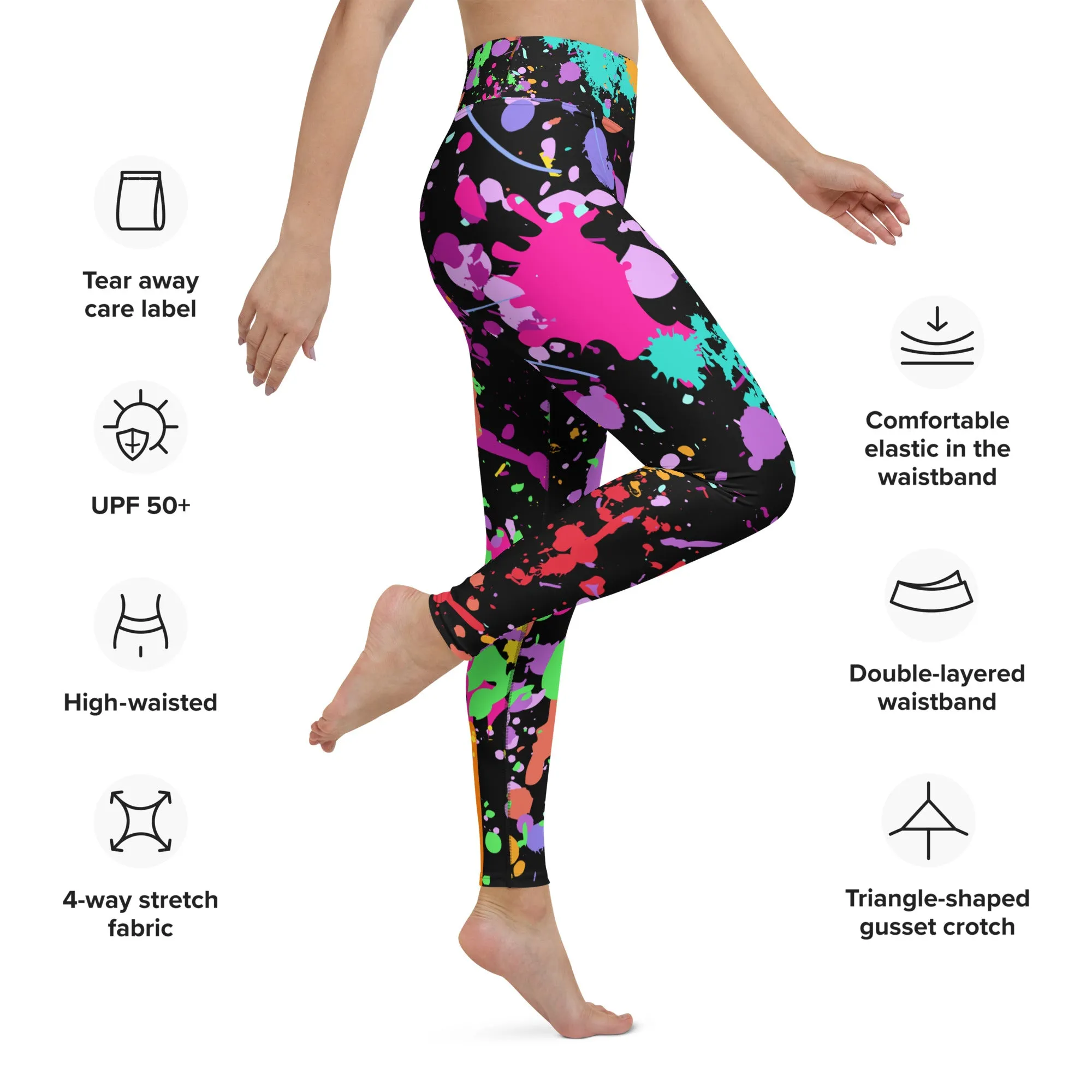 Women's Splatter Paint Yoga Leggings