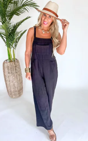 Worry Less Washed Gauze Casual Jumpsuit - Final Sale***