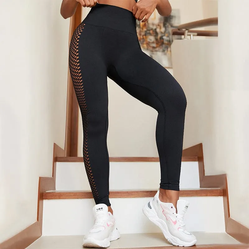 Yoga Pants Hollow Out Leggings For Women Tummy