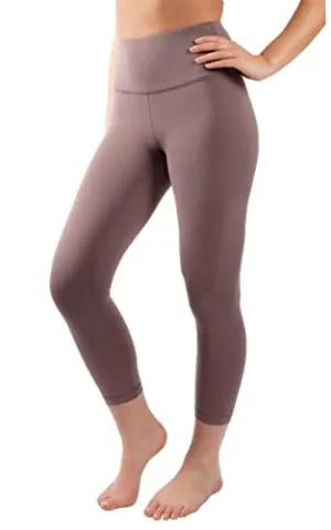 Yogalicious High Waist Ultra Soft Lightweight Capris - French Toast Lux