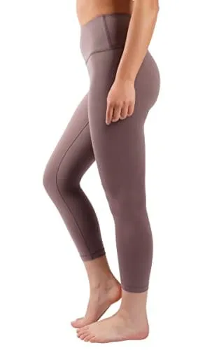 Yogalicious High Waist Ultra Soft Lightweight Capris - French Toast Lux