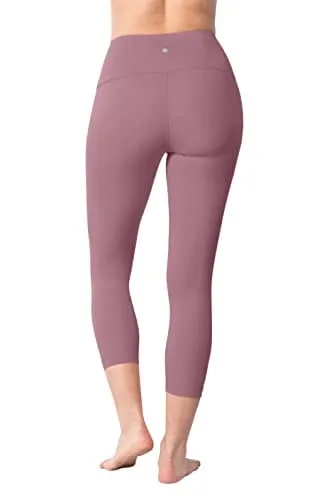 Yogalicious High Waist Ultra Soft Lightweight Capris - Grape Shade Lux