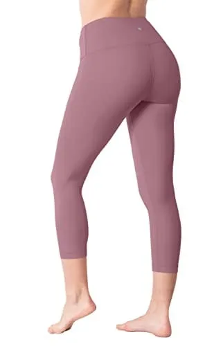 Yogalicious High Waist Ultra Soft Lightweight Capris - Grape Shade Lux