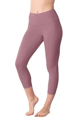Yogalicious High Waist Ultra Soft Lightweight Capris - Grape Shade Lux