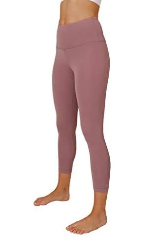 Yogalicious High Waist Ultra Soft Lightweight Capris - High Rise Yoga Pants - Toadstool Nude Tech