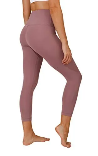 Yogalicious High Waist Ultra Soft Lightweight Capris - High Rise Yoga Pants - Toadstool Nude Tech