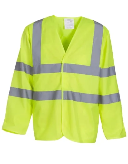 Yoko Hi Vis Long Sleeve Vest Jerjin Hi Viz Class 3 -HVJ200