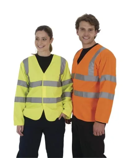 Yoko Hi Vis Long Sleeve Vest Jerjin Hi Viz Class 3 -HVJ200